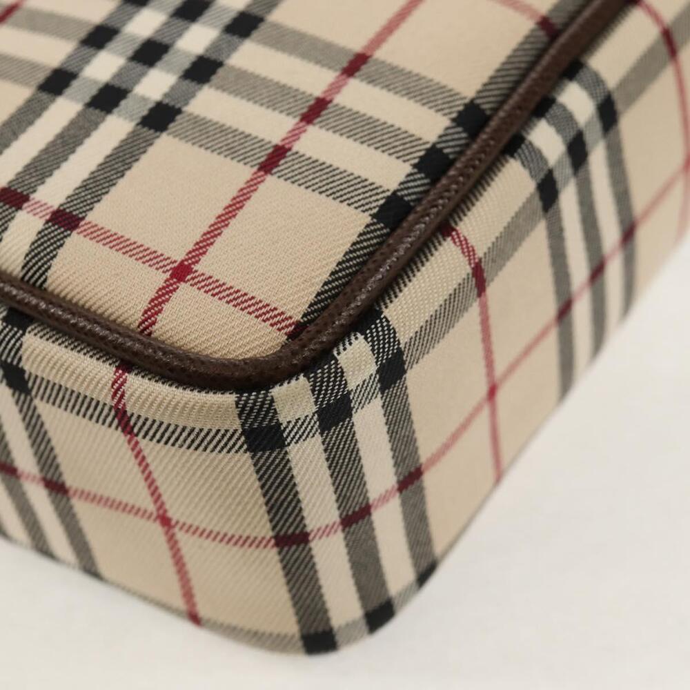 BURBERRY Nova Check Shoulder Bag Canvas Beige Silver Auth am9514V - Picture 16 of 16